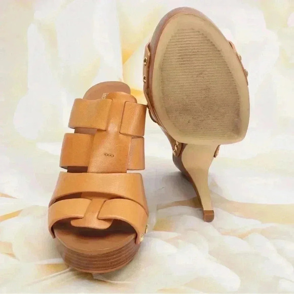 Michael Kors leather upper made heels Chestnut size 6.5 - Picture 8 of 9